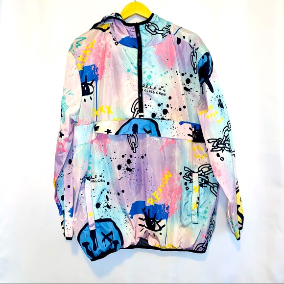 Reason Other - Reason Punk World Class Graphics Smiley Anorak Windbreaker Jacket
